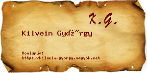 Kilvein György névjegykártya