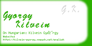 gyorgy kilvein business card